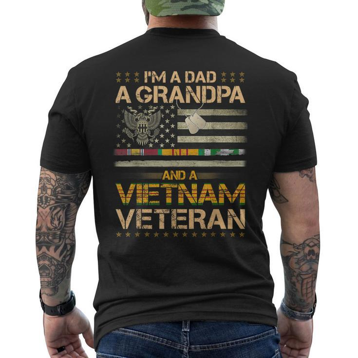 I'm A Dad A Grandpa And A Vietnam Veteran Usa Flag Men's T-shirt Back Print