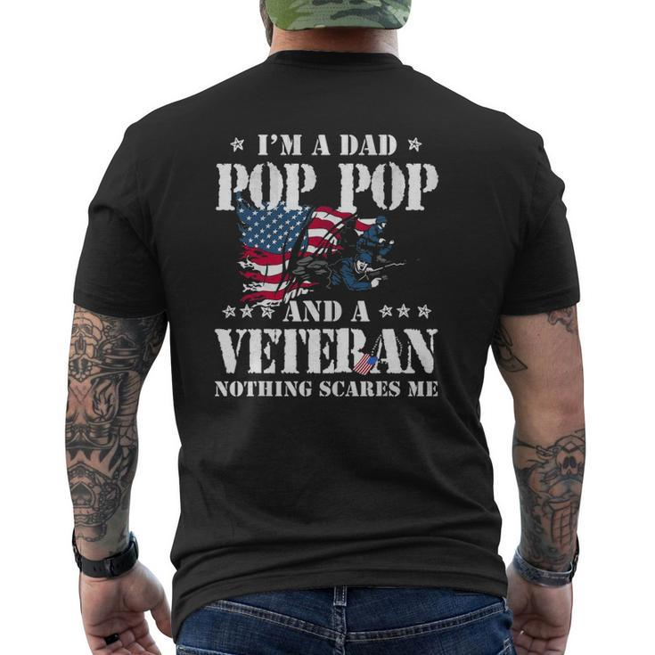 I'm A Dad Pop Pop Veteran Father's Day Men Mens Back Print T-shirt