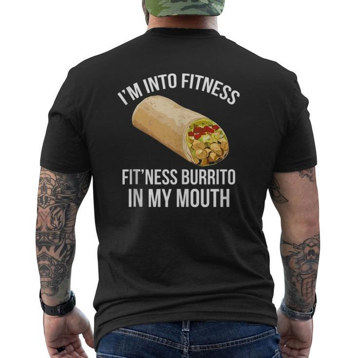 I'm Into Fitness Fitness Burrito In My Mouth Tank Top Mens Back Print T-shirt