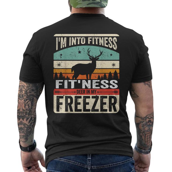 I'm Into Fitness Deer Freezer Dad Hunter Deer Hunting Men's T-shirt Back Print