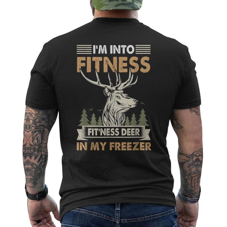 I'm Into Fitness Deer Freezer Hunting Hunter Dad Men's T-shirt Back Print