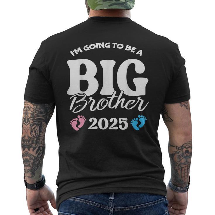 I'm Going To Be A Big Brother 2025 Pregnancy Announcement Men's T-shirt Back Print