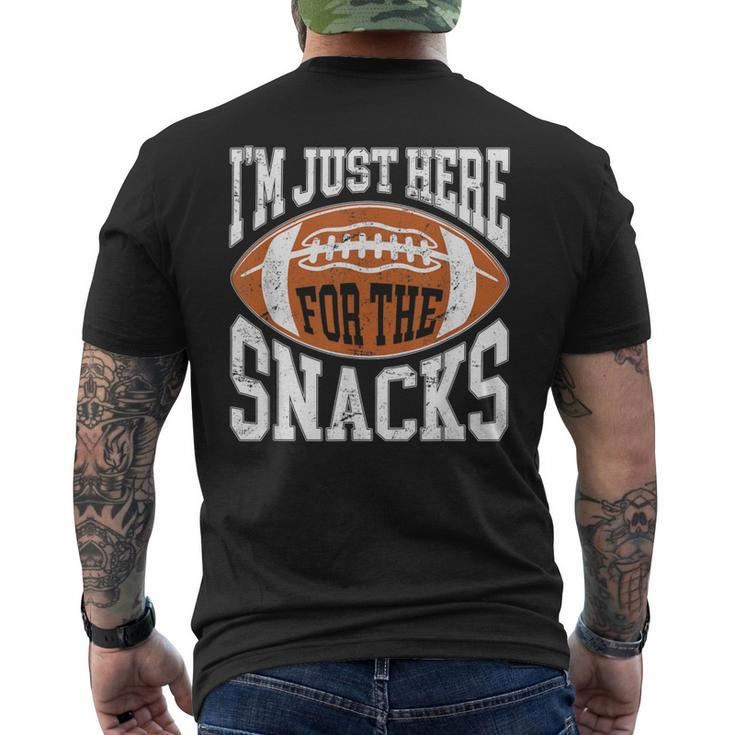 I'm Just Here For The Snacks Football Watching Men's T-shirt Back Print