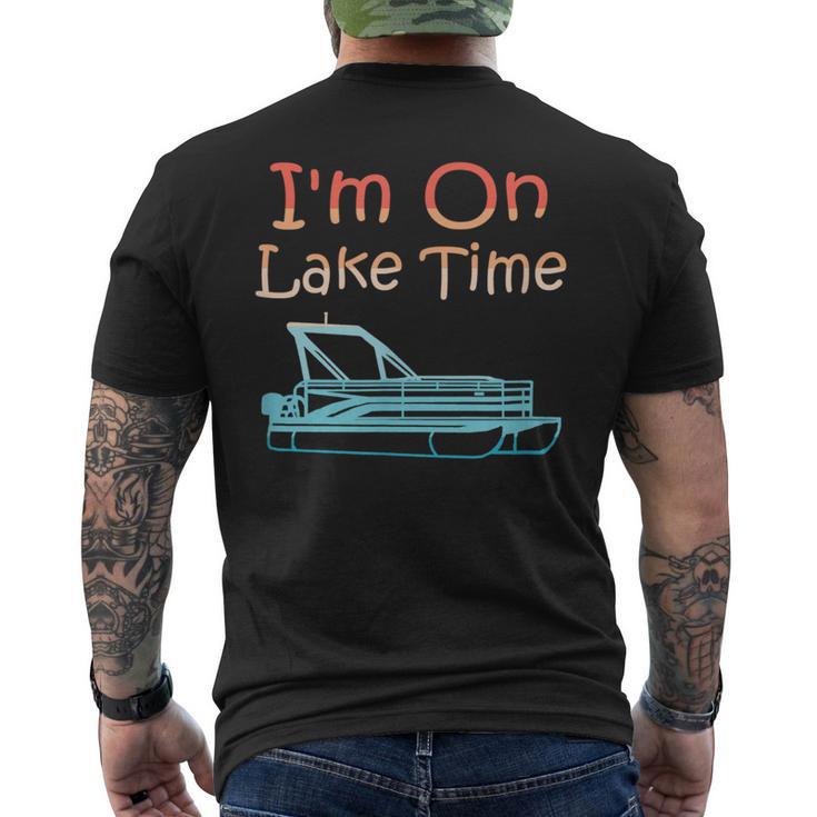 I'm On Lake Time Retro Summer Boating And Fishing Men's T-shirt Back Print