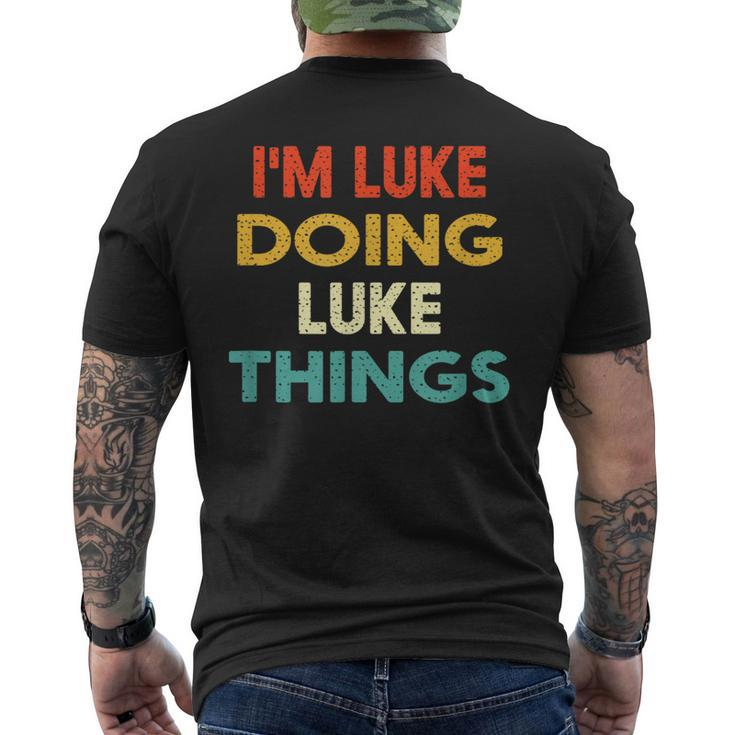 I'm Luke Doing Luke Things Vintage Birthday Men's T-shirt Back Print