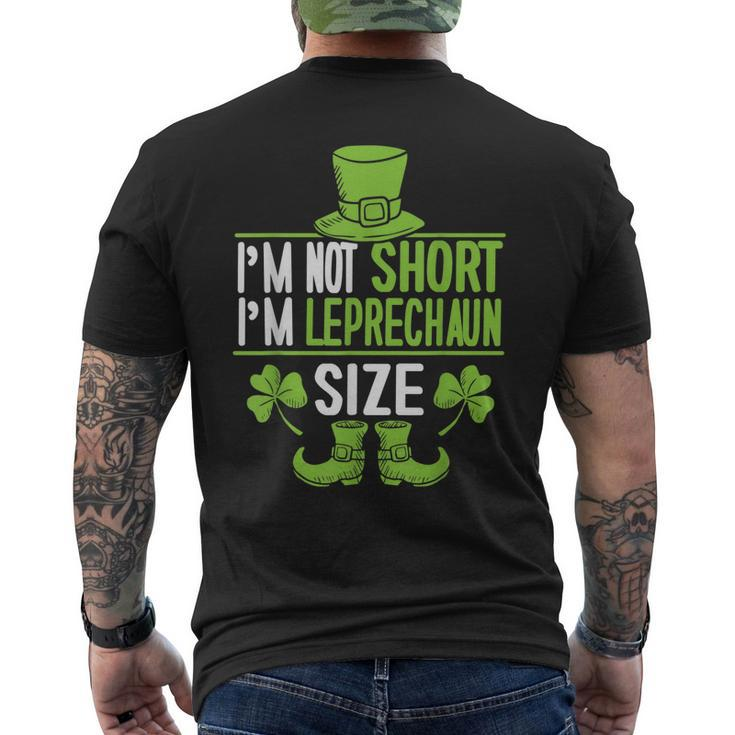 I'm Not Short I'm Leprechaun Size St Patrick's Day Mens Back Print T-shirt - Thegiftio