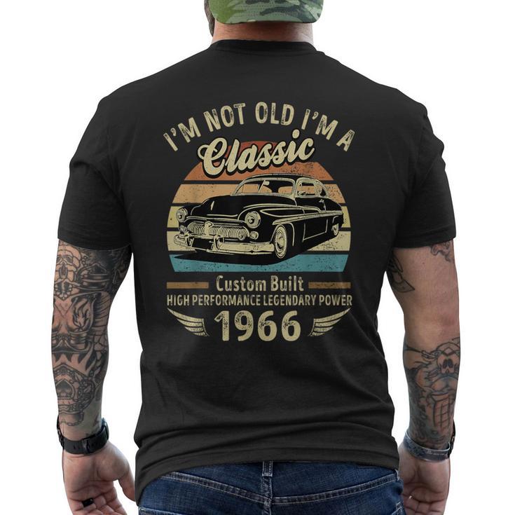 I'm Not Old I'm A Classic Born 1966 Car Graphic Birthday Men's T-shirt Back Print