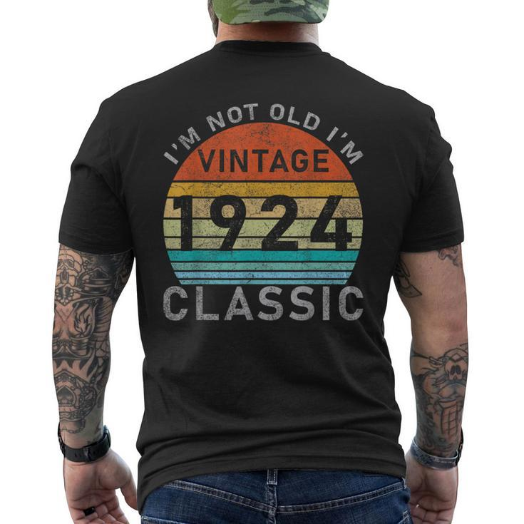 I'm Not Old I'm Classic Vintage 1924 100St Birthday Men's T-shirt Back Print