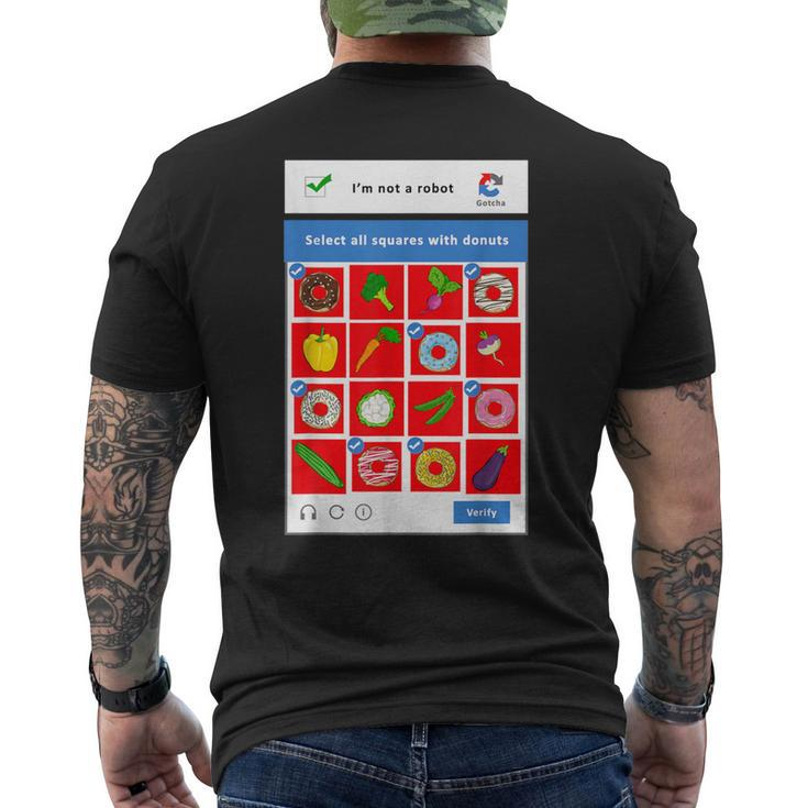 I'm Not A Robot Donut Lover's Men's T-shirt Back Print