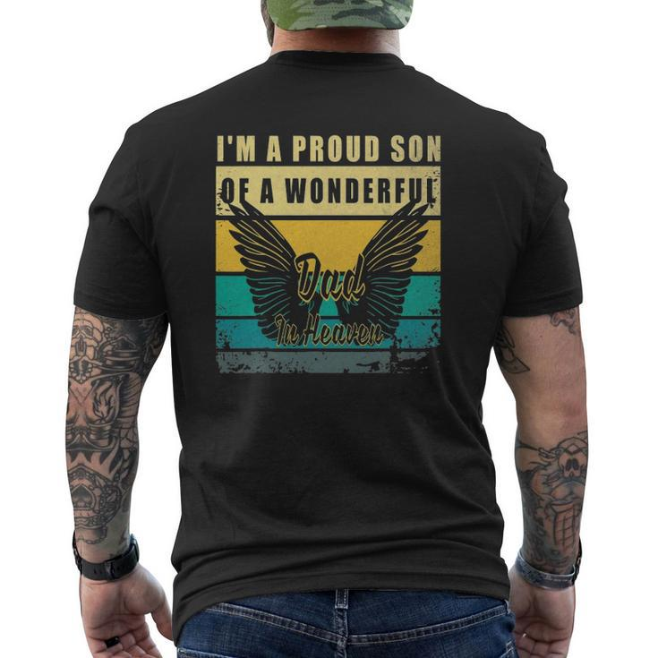 I'm A Proud Son Of A Wonderful Dad In Heaven Mens Back Print T-shirt
