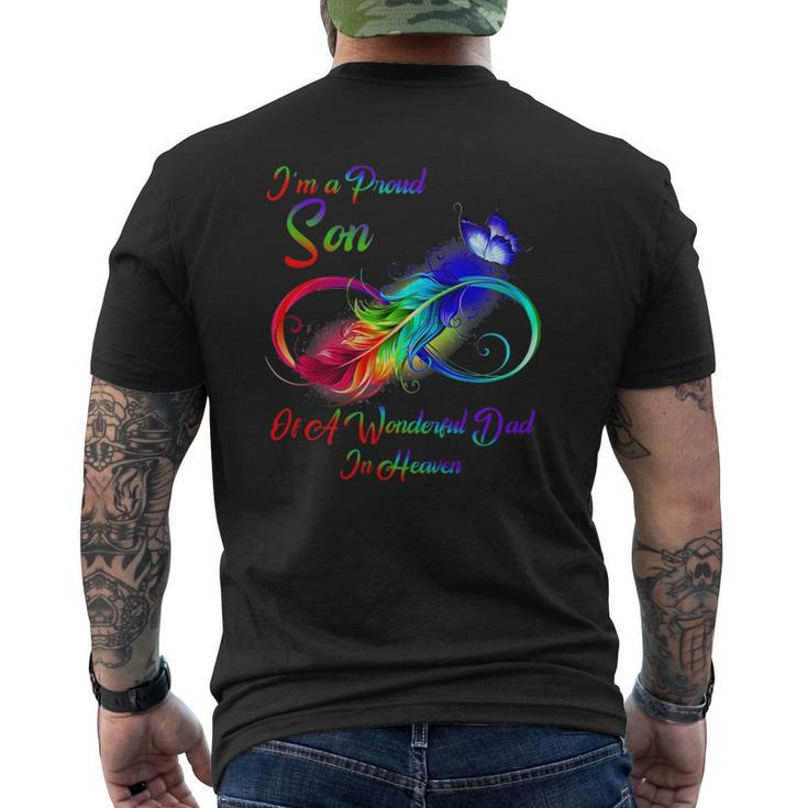 I'm A Proud Son Of A Wonderful Dad In Heaven Mens Back Print T-shirt
