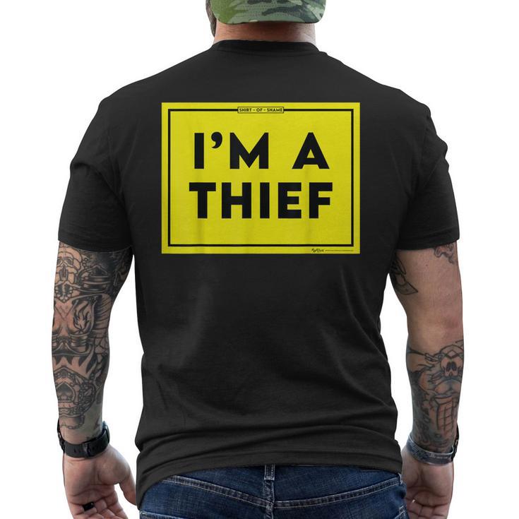 I'm A Thief Shaming Word Men's T-shirt Back Print