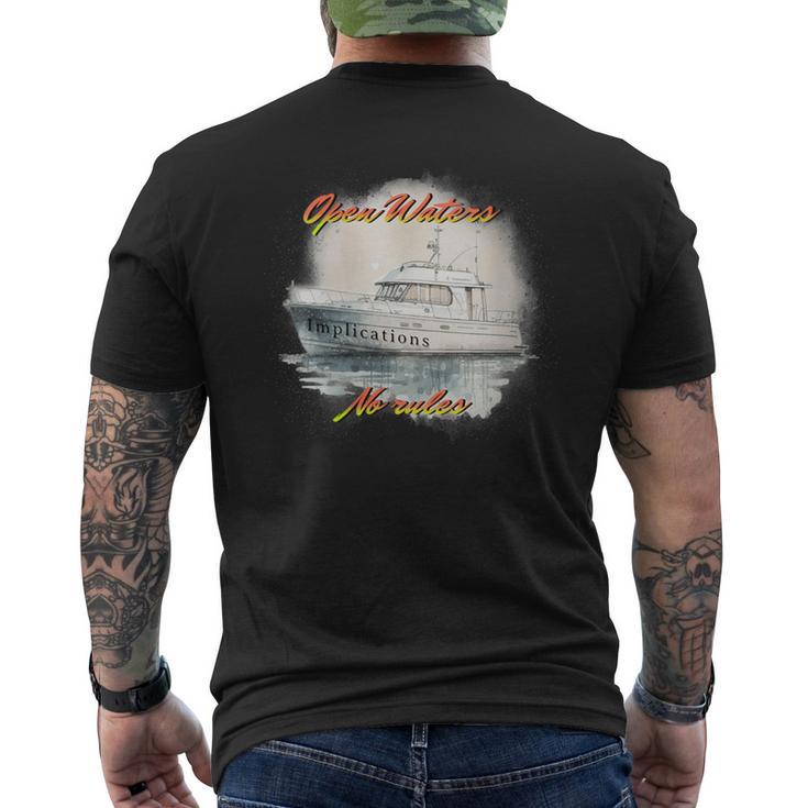 Implications Open Waters No Rules Men's T-shirt Back Print