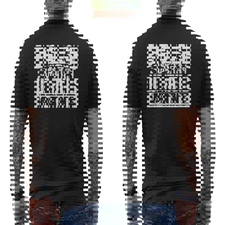 Importante Cita Divertido Maestro De Ciencias Matemáticas Camiseta Hombre Estampado Espalda