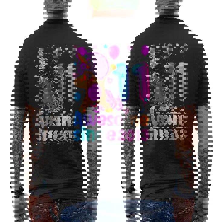 Impresionante Cumpleaños Unicornio Dabbing 11 Años Niña 11 Camiseta Hombre Estampado Espalda