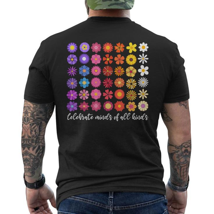 Inclusion Celebrate Minds Of All Kinds Autism Awareness Men's T-shirt Back Print