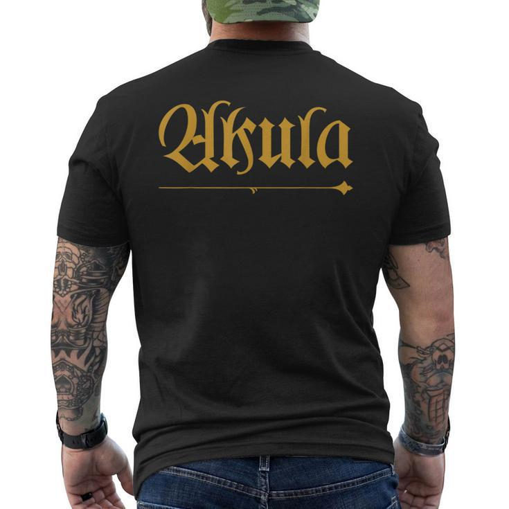 India Surname Akula Family Hindi Indian Last Name Men's T-shirt Back Print