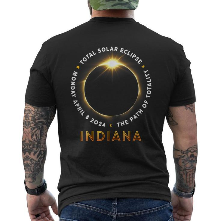 Indiana Total Solar Eclipse 2024 Totality 040824 America Men's T-shirt Back Print