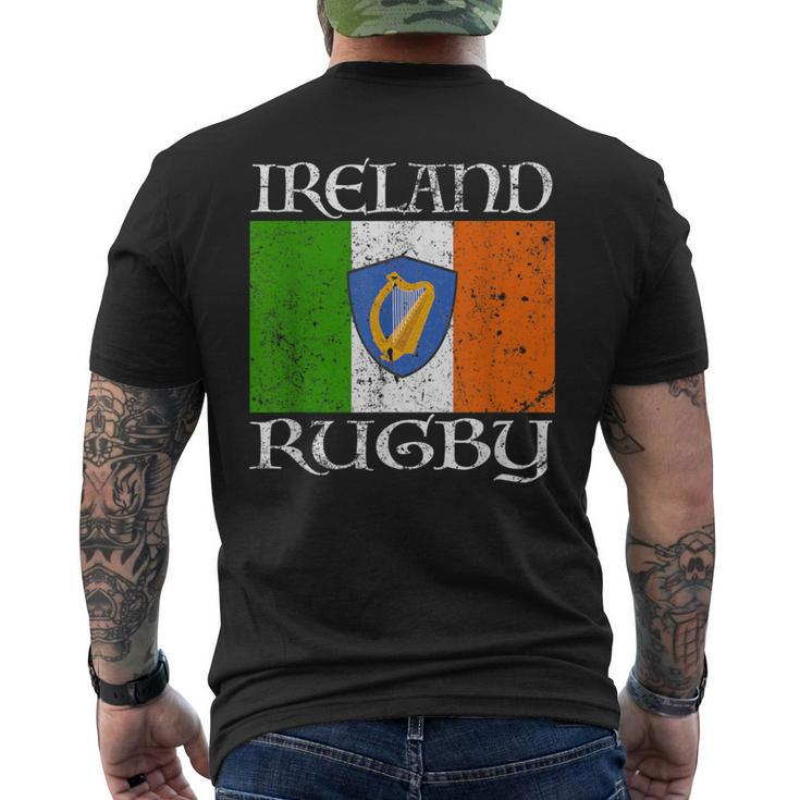 Ireland Rugby Vintage Irish Flag Rugby Fan Men's T-shirt Back Print