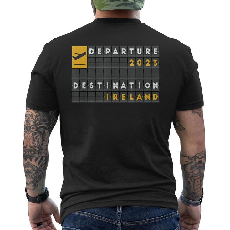 Ireland Vacation 2023 Plane Travel Destination Ireland Men's T-shirt Back Print