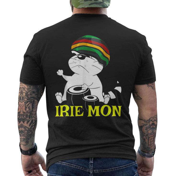 Irie Mon Rasta Cat Carribbean Patois Jamaican Slang Men's T-shirt Back Print