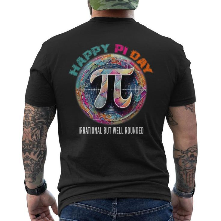 Irrational But Well Rounded Pi Day Math Day Student Teacher Men's T-shirt Back Print