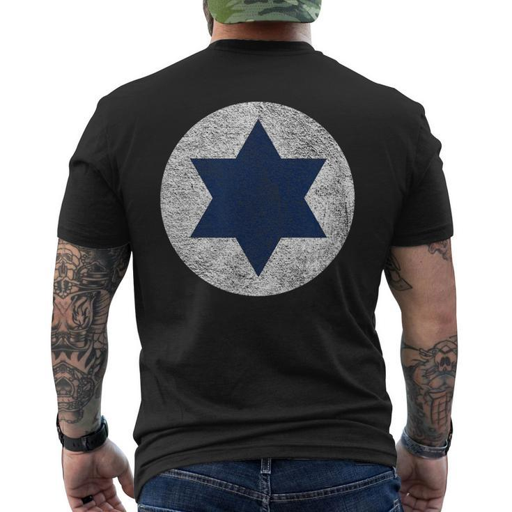 Israeli Air Force Israel Defense Roundel Flag Star Of David Men's T-shirt Back Print