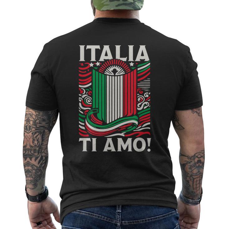 Italia Ti Amo Italia I Love You Italy Flag Men's T-shirt Back Print