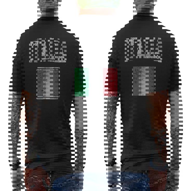 Italiaintage Italia Bandera Italia Camiseta Hombre Estampado Espalda
