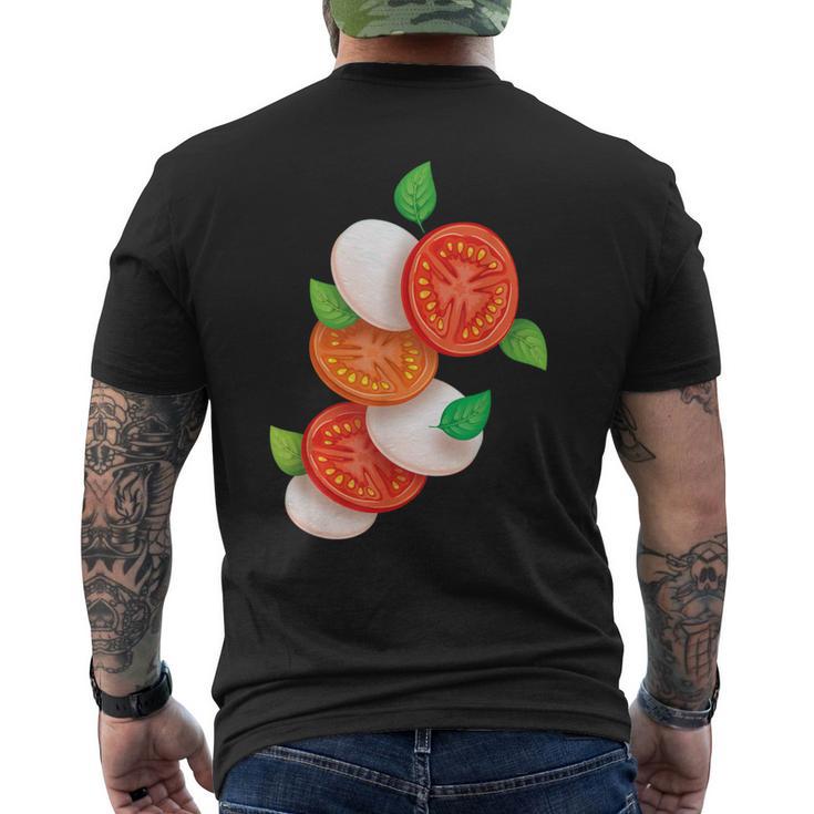 Italian Caprese Salad Tomato Basil Mozzarella Foo T-Shirt mit Rückendruck