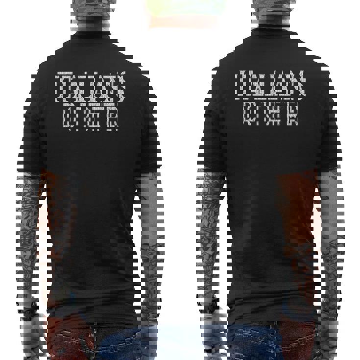 Italians Do It Better Envejecida Camiseta Hombre Estampado Espalda