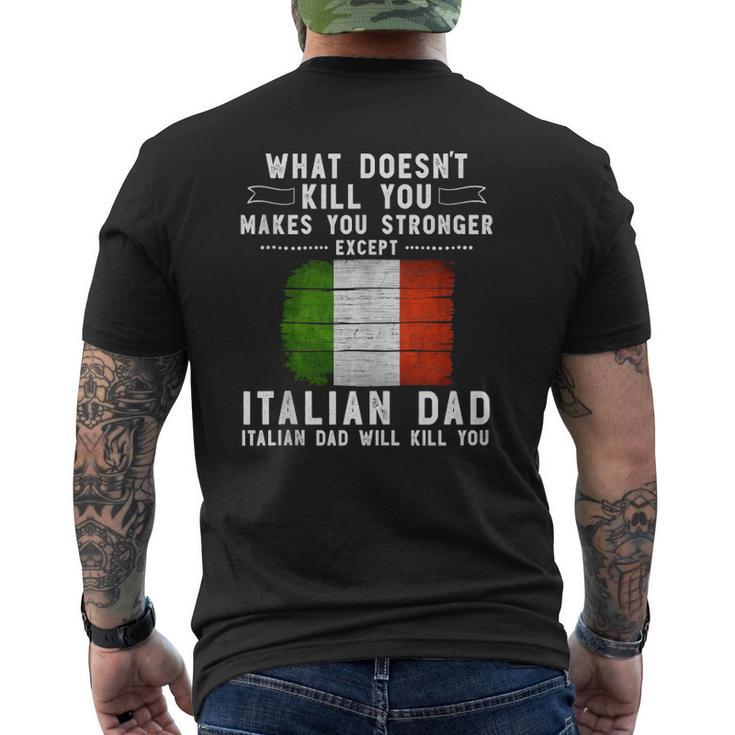 Italy Dad For Men Father's Day Tank Top Mens Back Print T-shirt