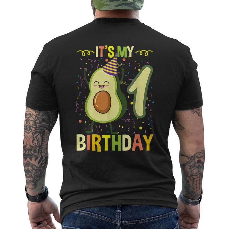 Its My 1St Birthday Avocado Men's T-shirt Back Print