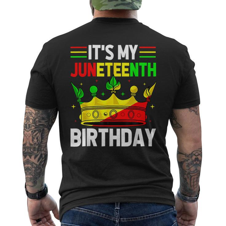 Its My Birthday Junenth Melanin Pride African American Men's T-shirt Back Print