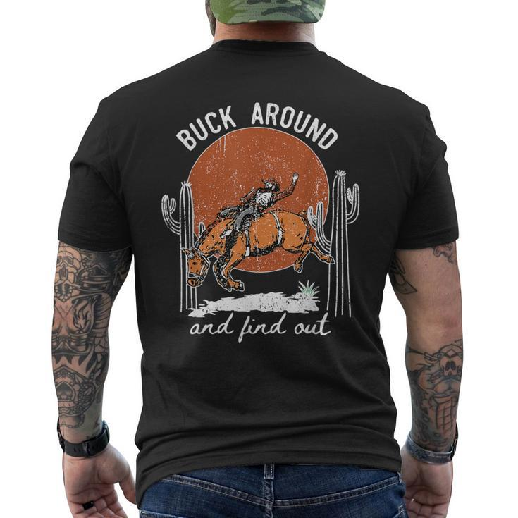 It's Cool To Be Cowboy Buck Around And Find Out Men's T-shirt Back Print