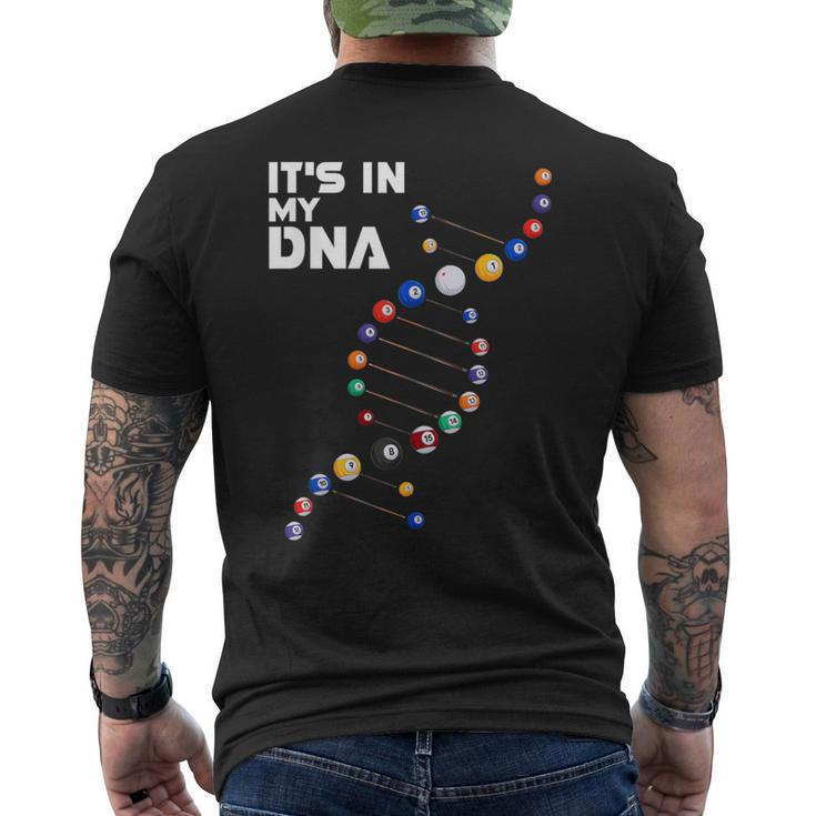 It's In My Dna Pool Billiard Men's T-shirt Back Print