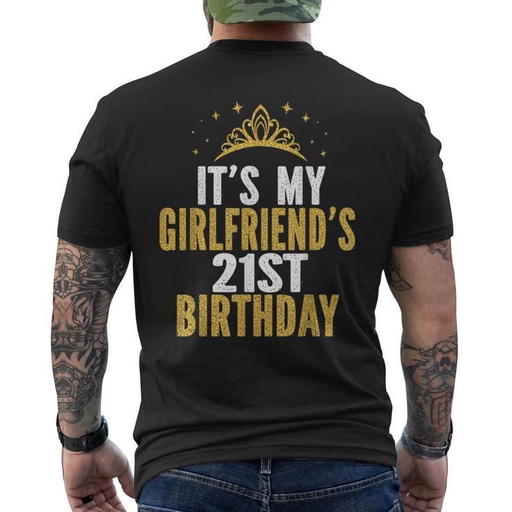 It's My Girlfriend's 21St Birthday 21 Years Old Woman Men's T-shirt Back Print