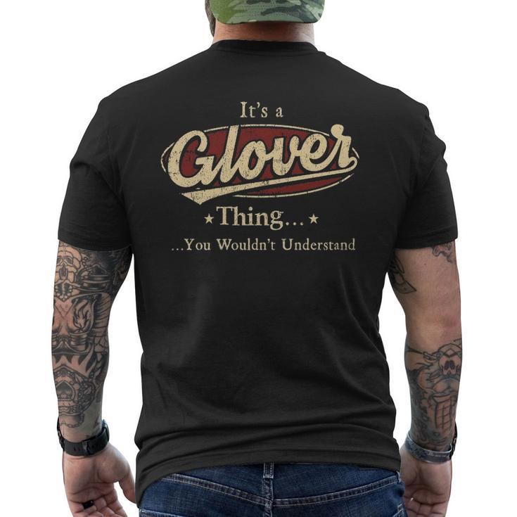 Its A Glover Thing You Wouldnt Understand Shirt Personalized NameShirt Shirts With Name Printed Glover Mens Back Print T-shirt