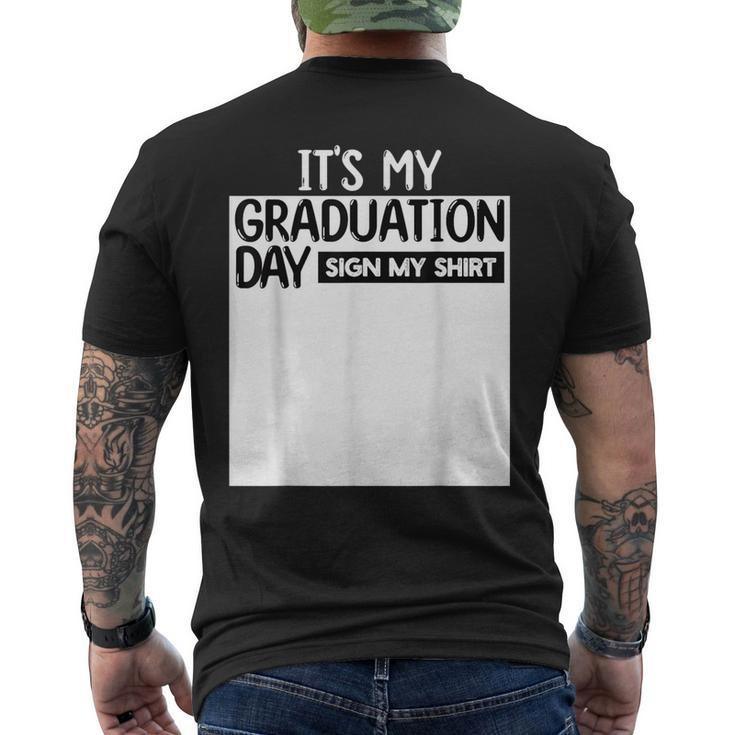 It's My Graduation Day Sign My Graduation 2024 Boys Men's T-shirt Back Print