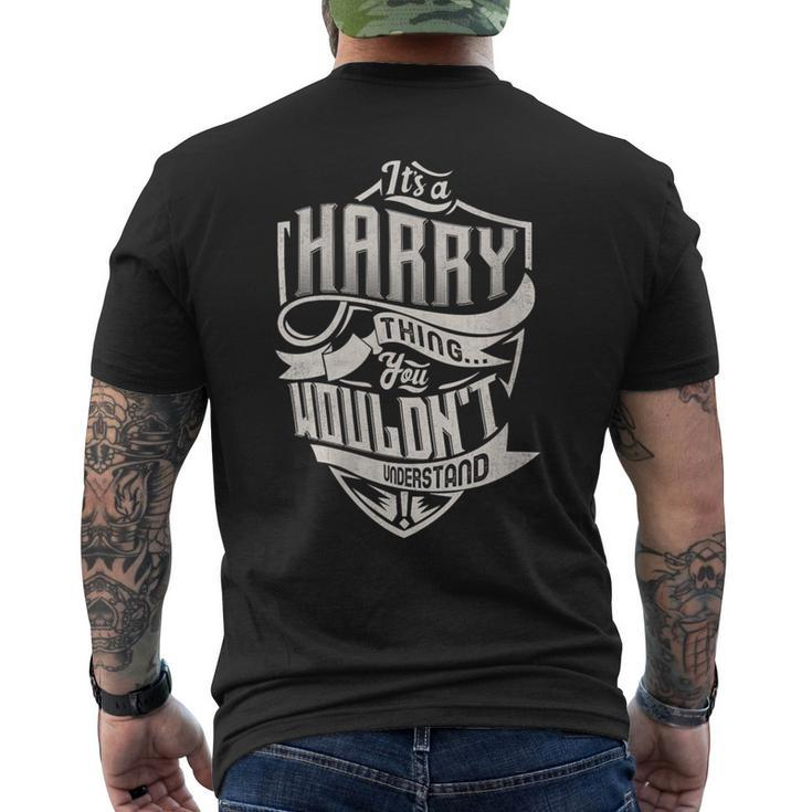 It's A Harry Thing You Wouldn't Understand Family Name Men's T-shirt Back Print