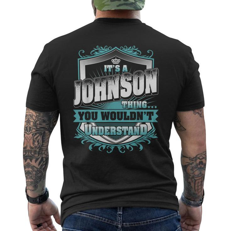 It's A Johnson Thing You Wouldn't Understand Classic Mens Back Print T-shirt