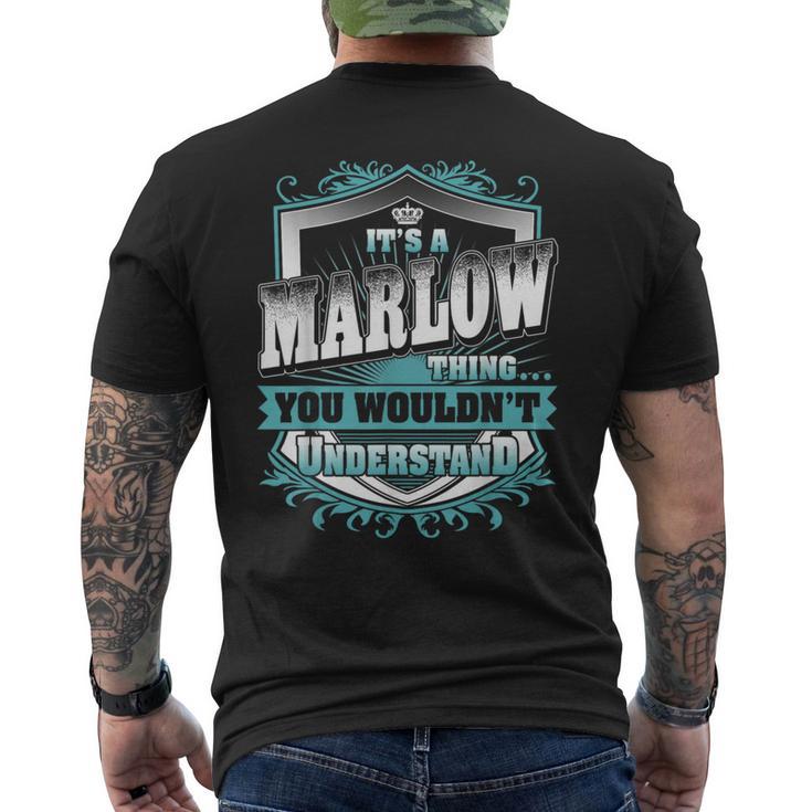 It's A Marlow Thing You Wouldn't Understand Name Vintage Men's T-shirt Back Print