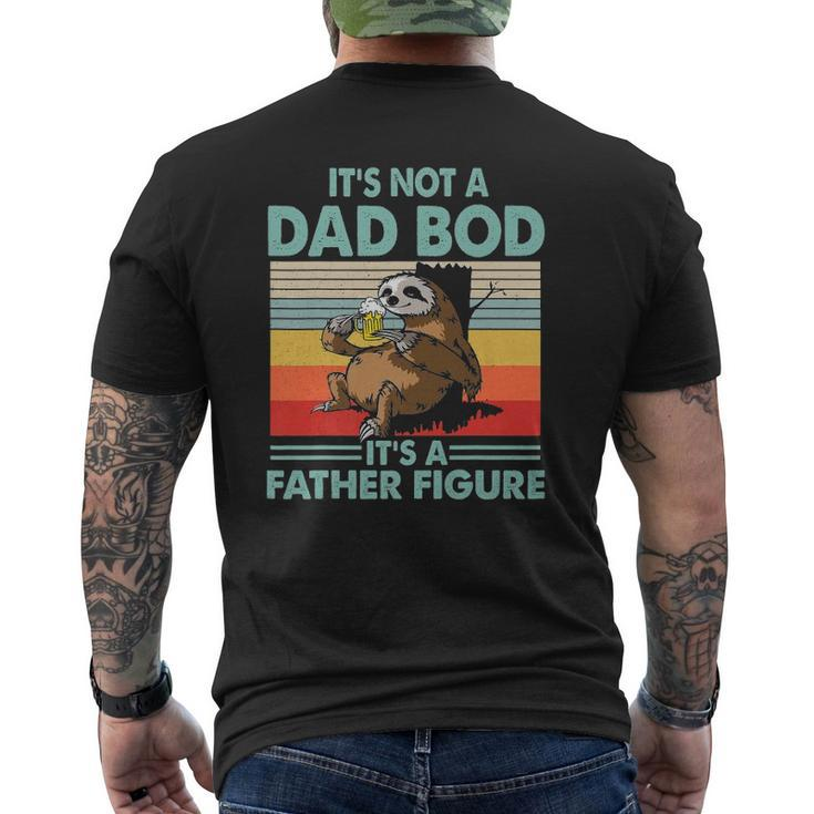 This It's Not A Dad Bod It's A Father Figure Sloth Beer Mens Back Print T-shirt