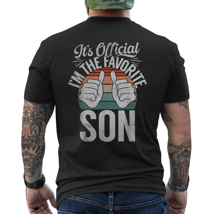 Its Official Im The Favorite Son Men's T-shirt Back Print