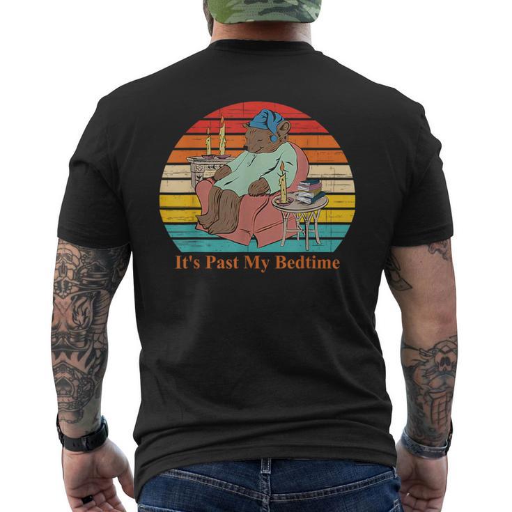 It's Past My Bedtime Bear Vintage Men's T-shirt Back Print