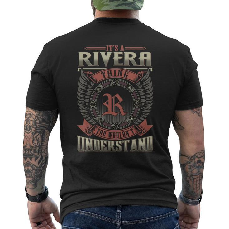 It's A Rivera Thing You Wouldn't Understand Family Name Men's T-shirt Back Print