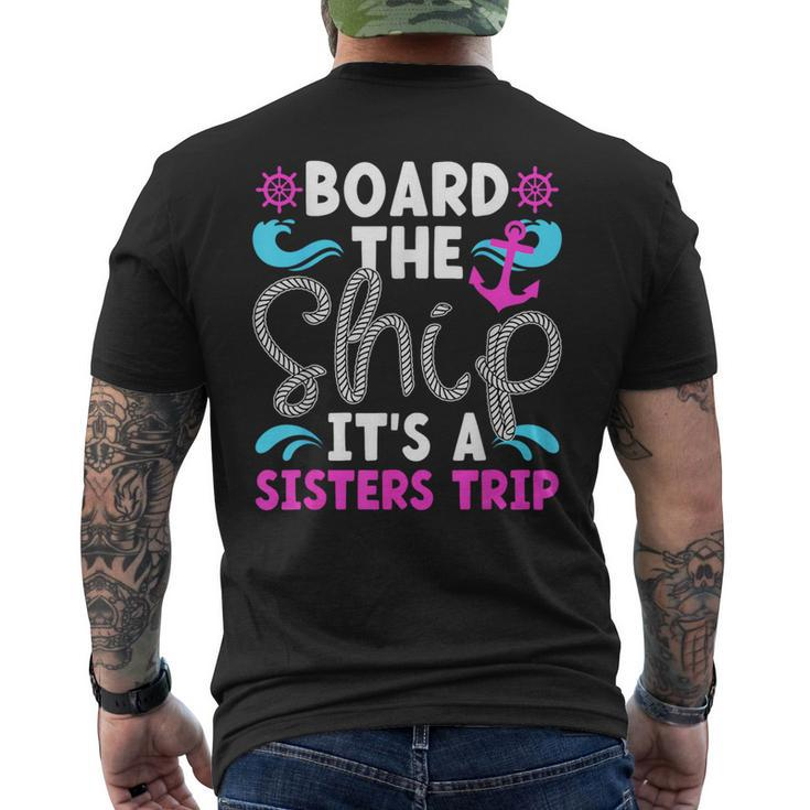 It's A Sisters Cruise Trip 2024 Sisters Cruising Vacation Men's T-shirt Back Print