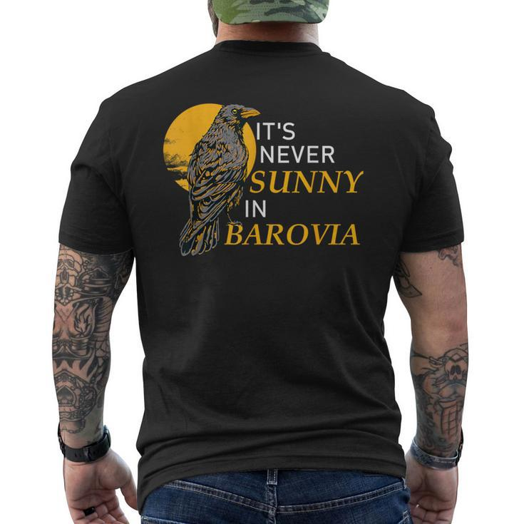 It's Never Sunny In Barovia Vintage Raven Bird Crows Men's T-shirt Back Print