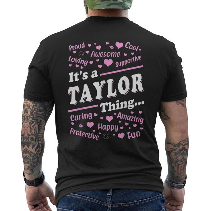 It's A Taylor Thing Proud Family Surname Taylor Men's T-shirt Back Print