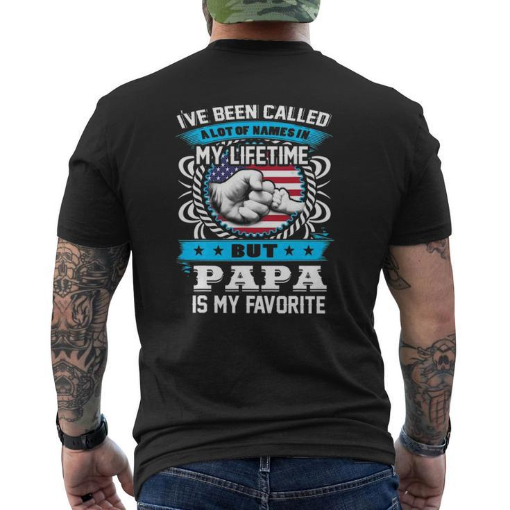 I've Been Called Lot Of Name But Papa Is My Favorite Grandpa Mens Back Print T-shirt